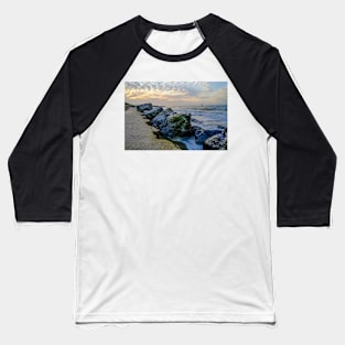 High tide at Cart Gap on the Norfolk coast Baseball T-Shirt